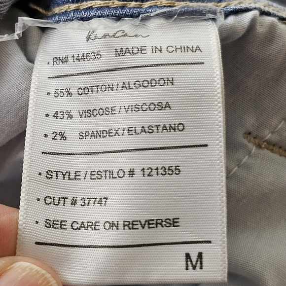 KanCan Lightwash Denim Overall Dress Skirt In M - Picture 8 of 8